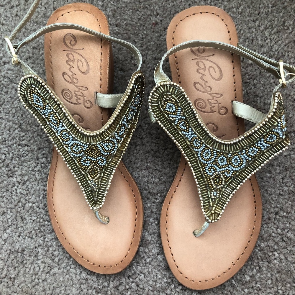 Naughty Monkey beaded wedge sandal